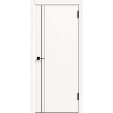 Дверь межкомнатная Дубрава Сибирь Галактика КОМЕТА 2 ПЭТ белый, глухое полотно, кромка, молдинг